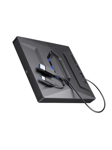 Slim black external USB CD/DVD drive, photo 7