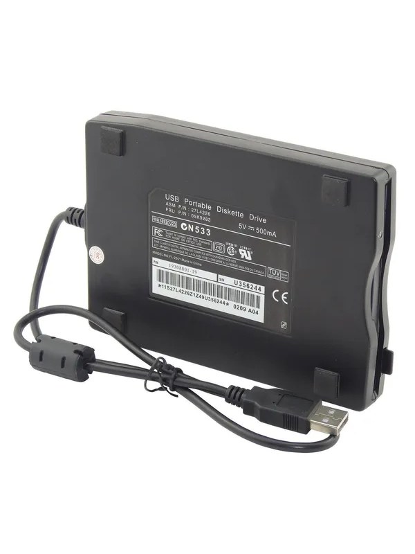 Black external USB 3.5 inch floppy disk drive, photo 3