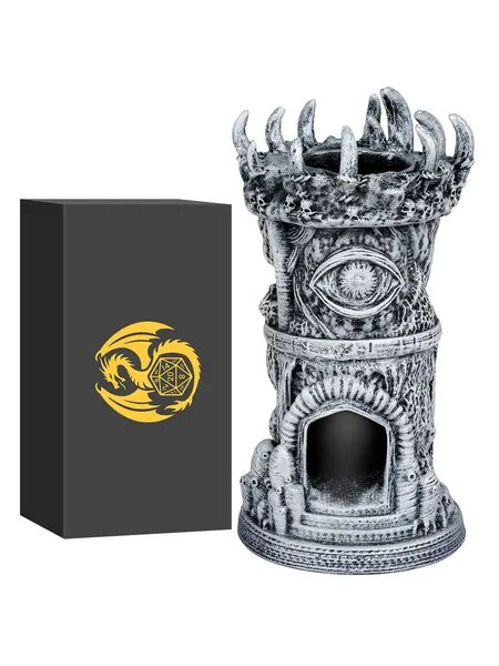 Fantasy Tower Dice Roller, Resin, Carved Gothic Design, photo 1