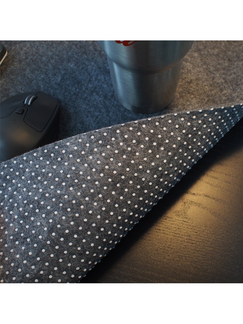 Dark gray felt desk pad, 31.5 by 15.7 inches, photo 2