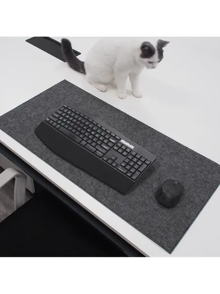 Dark gray felt desk pad, 31.5 by 15.7 inches, photo 4