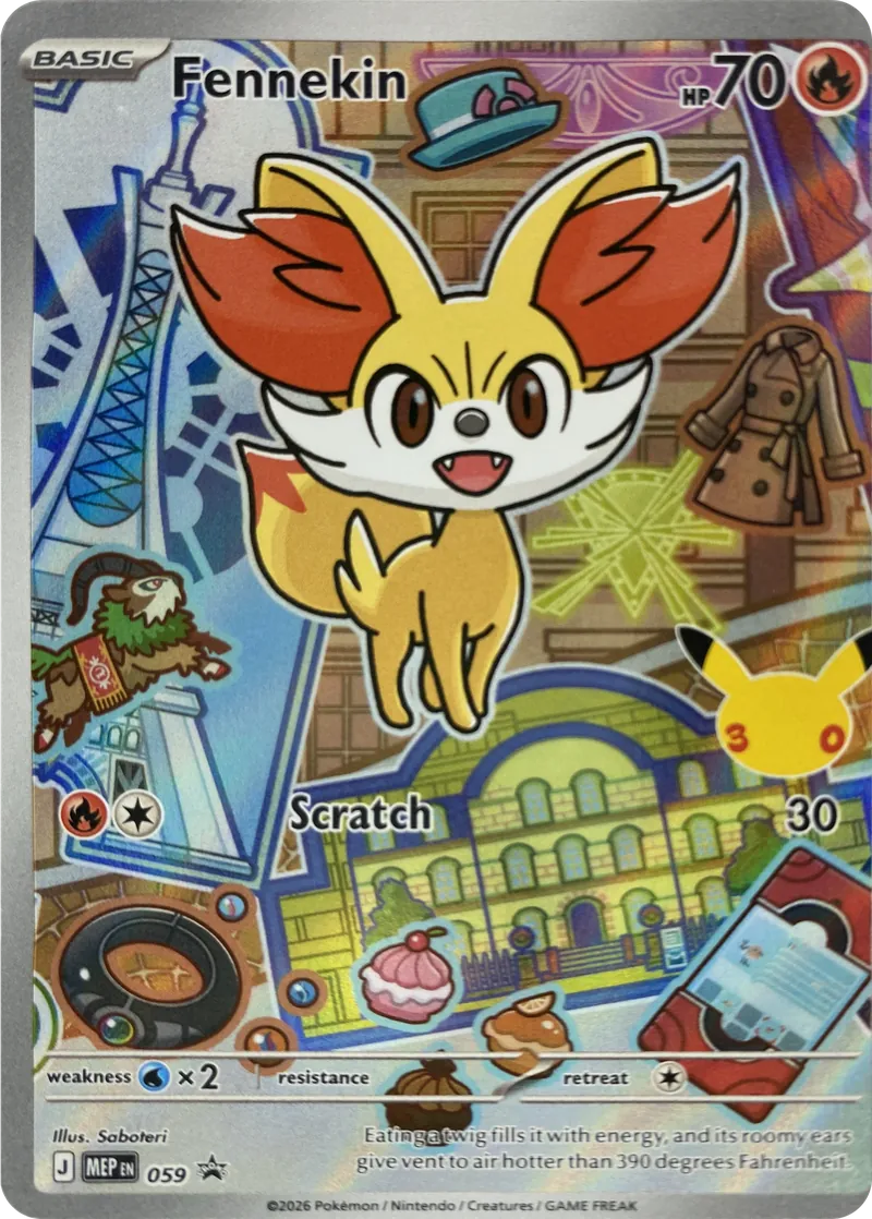 2025 Pokemon Mega Evolution Promo Fennekin #059 Promo front
