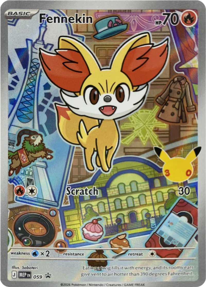 2025 Pokemon Mega Evolution Promo Fennekin #059 Promo front