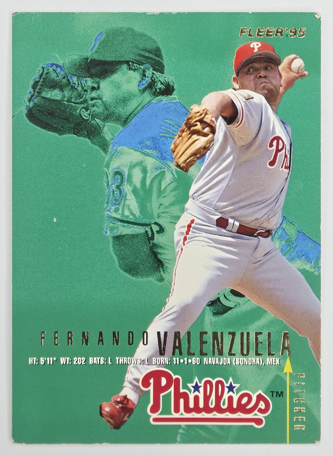 1995 Fleer Fernando Valenzuela #406 Philadelphia Phillies front