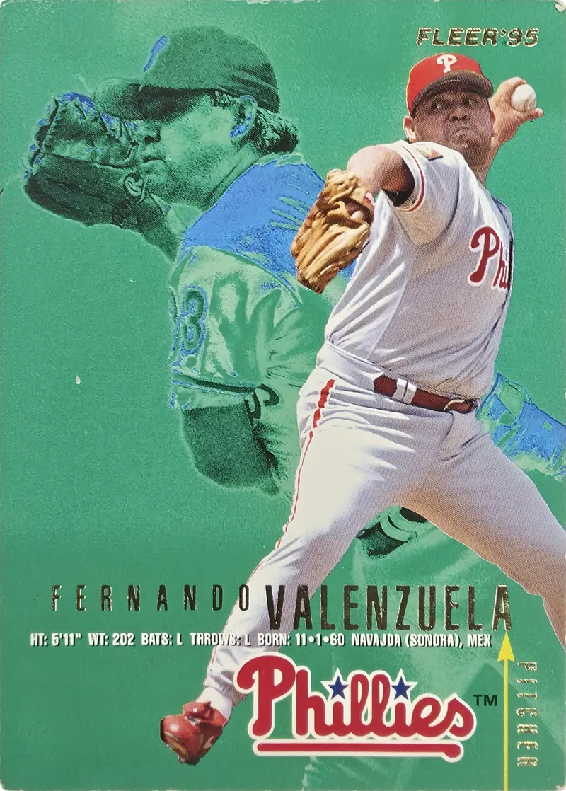 1995 Fleer Fernando Valenzuela #406 Philadelphia Phillies front