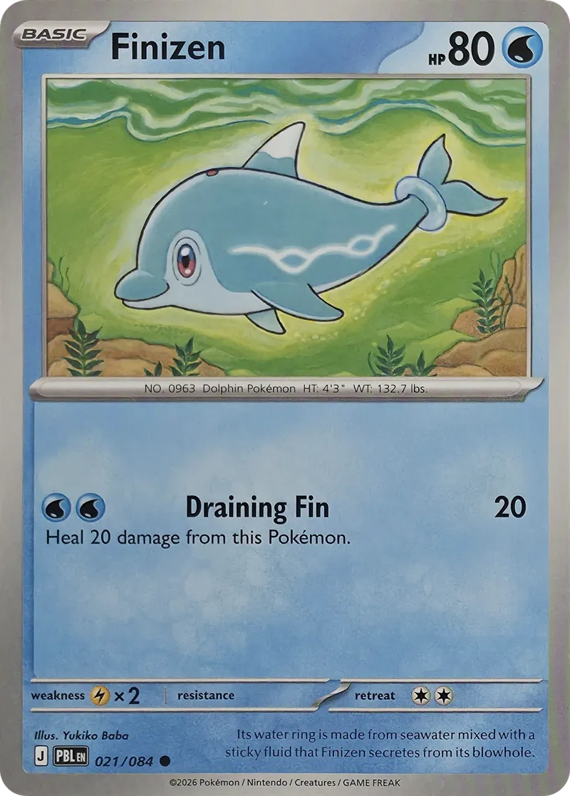 2026 Pokemon Pitch Black Finizen #021/084 Common front