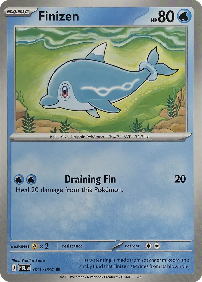 2026 Pokemon Pitch Black Finizen #021/084 Common front