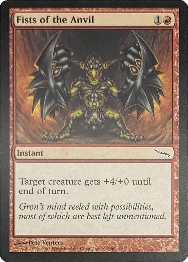 2003 Magic: The Gathering Mirrodin Fists of the Anvil #91/306 Common front