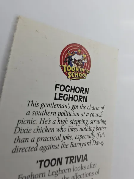 Foghorn Leghorn 'Toon In To School card photo 4