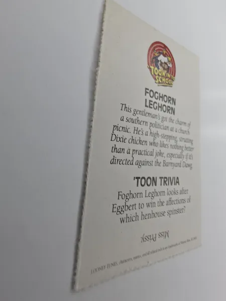 Foghorn Leghorn 'Toon In To School card photo 5