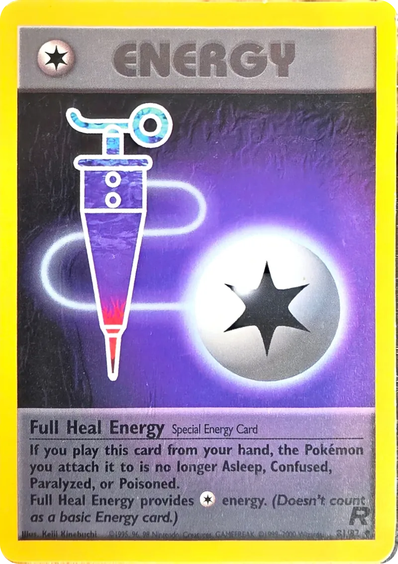 2000 Pokemon Team Rocket Full Heal Energy #81/82 Unlimited Uncommon, front