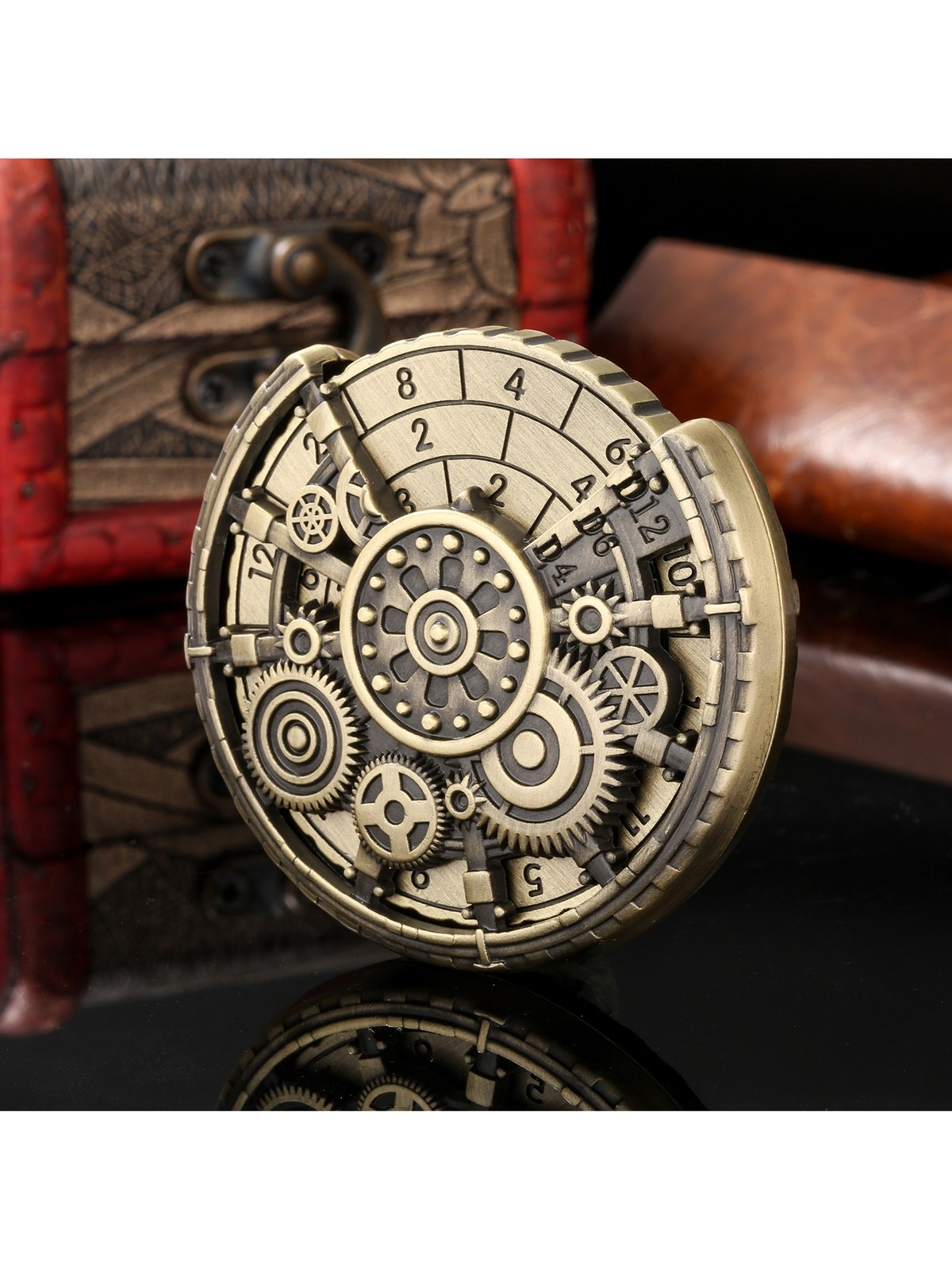 Gear Coin Dice Roller, Metal Spinning Result Wheel, Tabletop RPG, photo 2