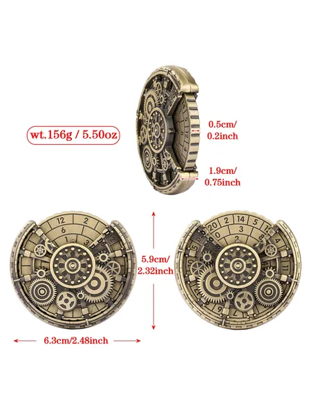 Gear Coin Dice Roller, Metal Spinning Result Wheel, Tabletop RPG, photo 6