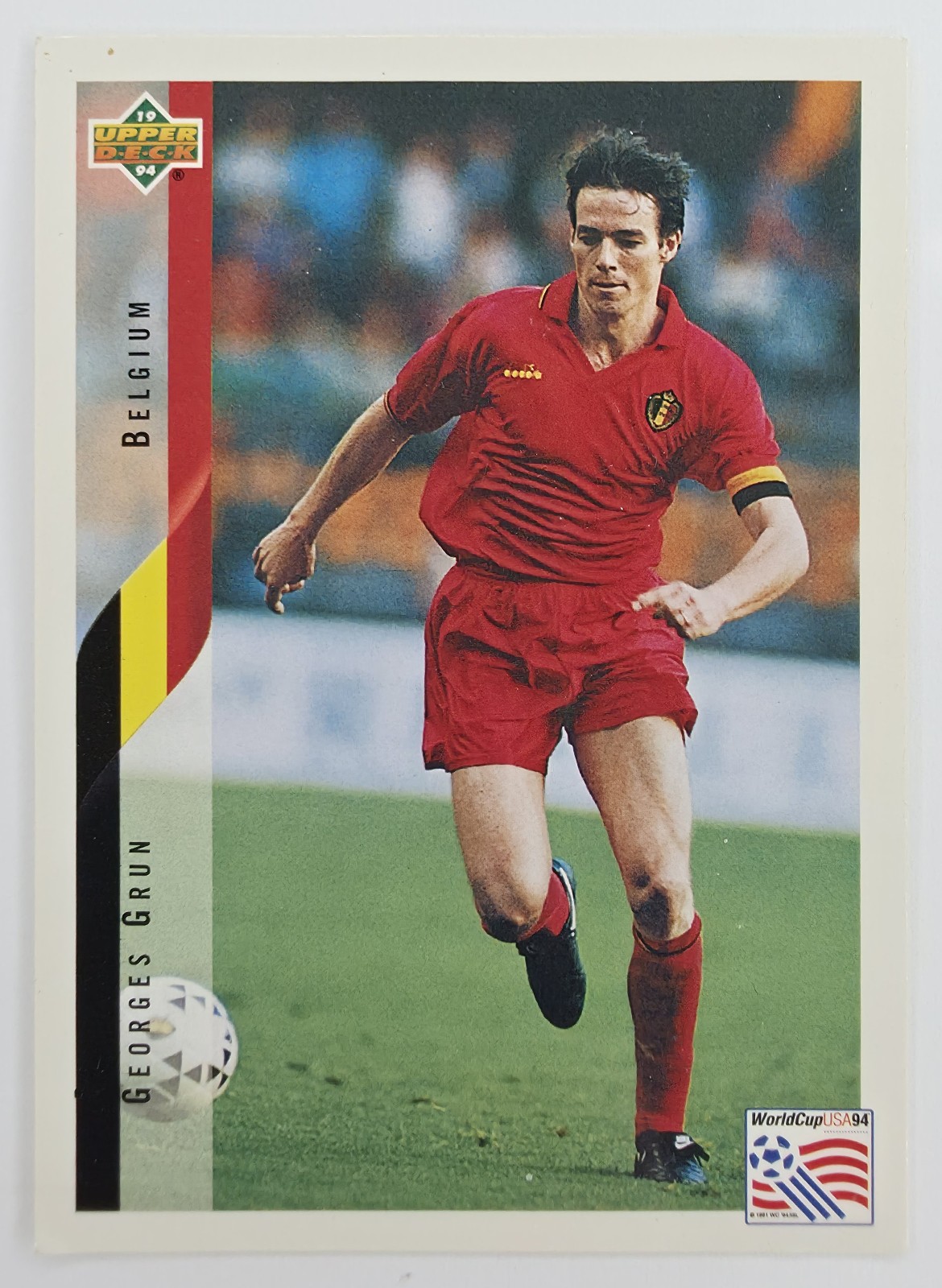 1994 Upper Deck World Cup English/Spanish Georges Grun #103 Belgium front
