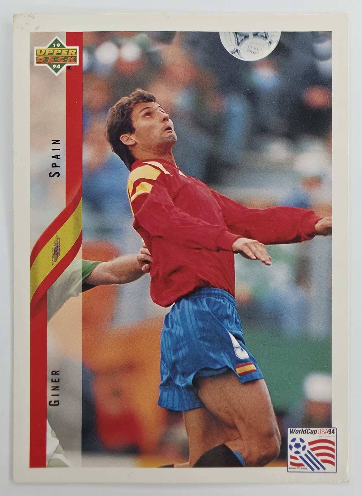 1994 Upper Deck World Cup English/Spanish Giner #194 Spain front