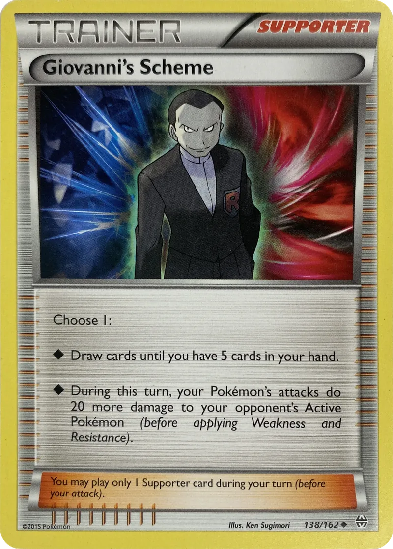 2015 Pokemon XY BREAKthrough Giovanni's Scheme #138/162 Uncommon front