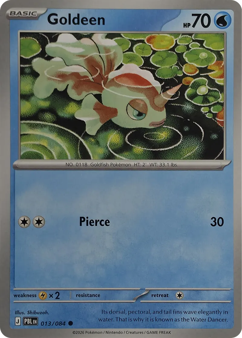 2026 Pokemon Pitch Black Goldeen #013/084 Common front