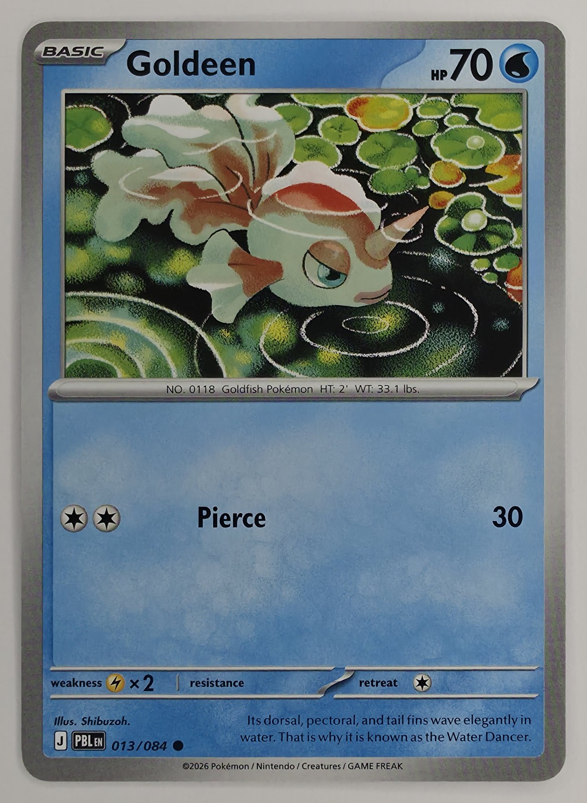 2026 Pokemon Pitch Black Goldeen #013/084 Common front