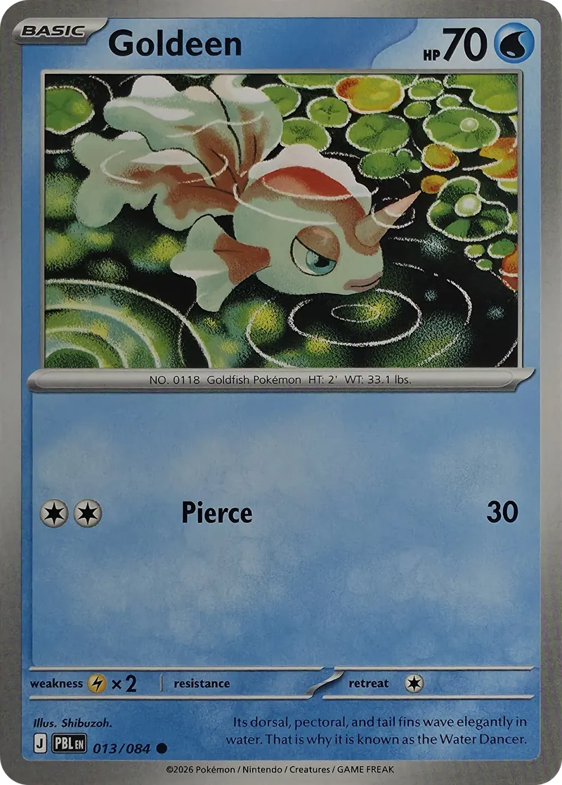 2026 Pokemon Pitch Black Goldeen #013/084 Common front