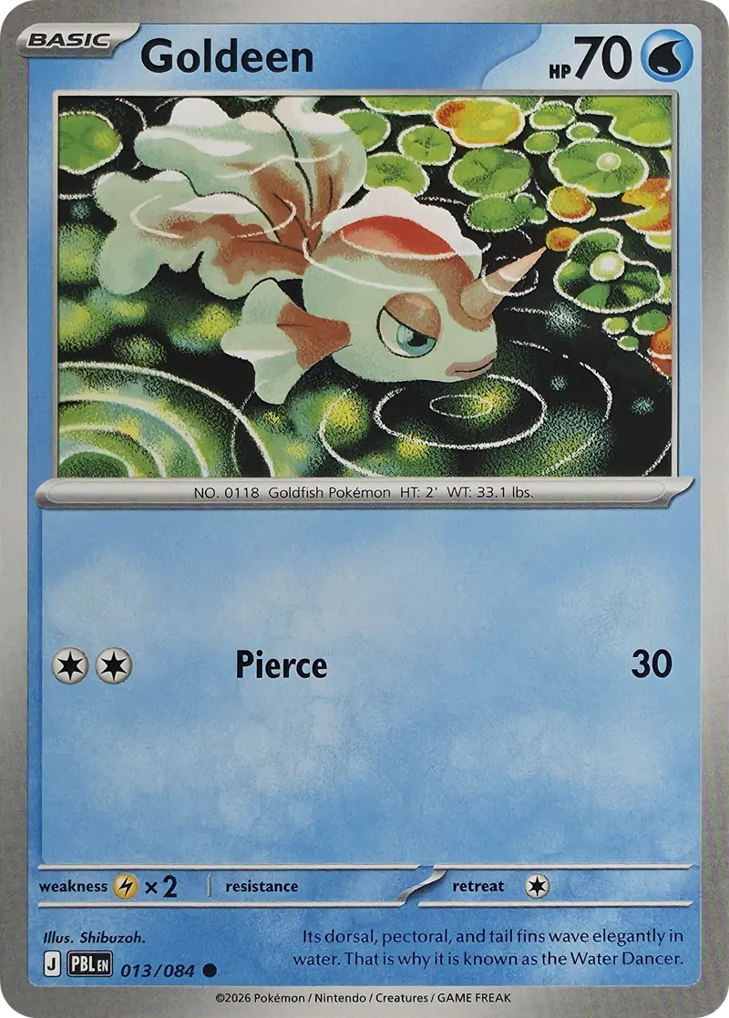 2026 Pokemon Pitch Black Goldeen #013/084 Common front