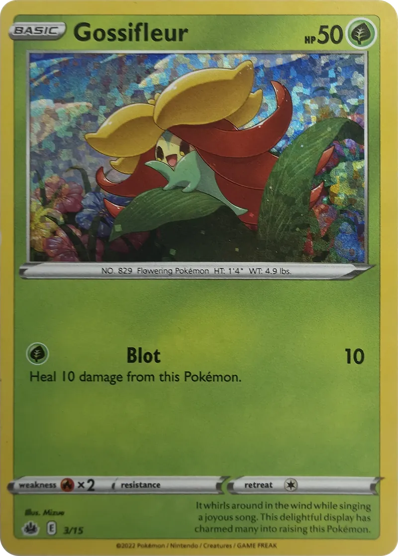 2022 Pokemon McDonald's Collection Gossifleur #3/15 Holo Promo, front