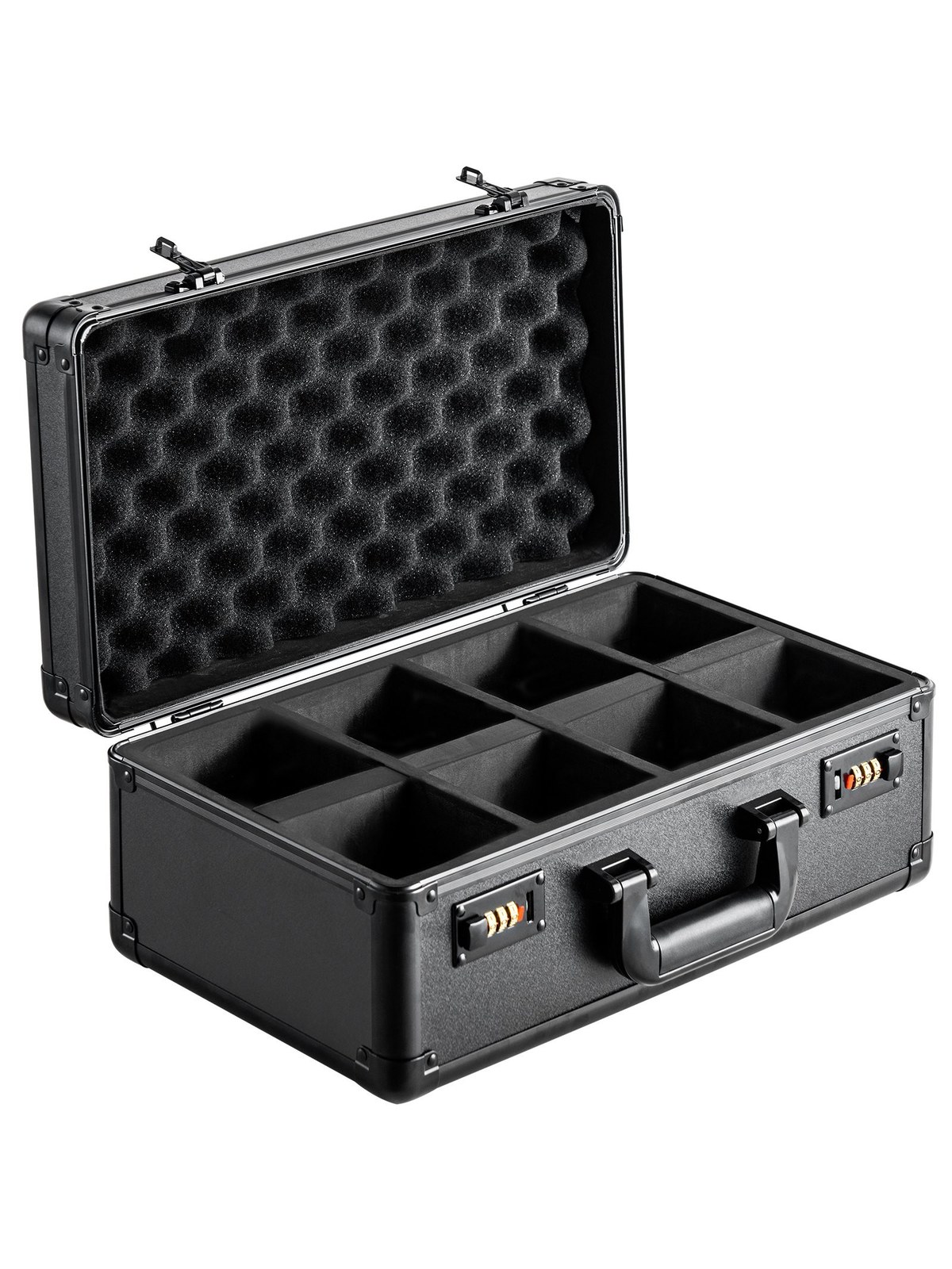 Graded Card Carrying Case, 4-Slot, Combination Lock, Foam Dividers, photo 3