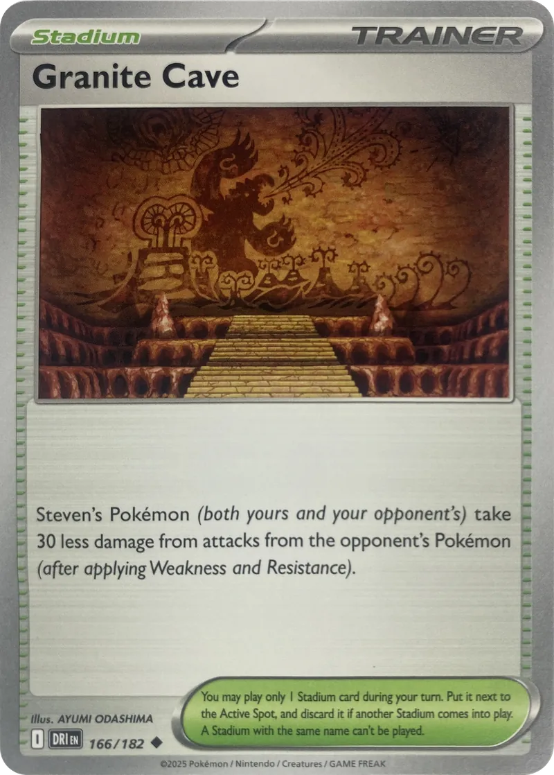2025 Pokemon Destined Rivals Granite Cave #166/182 Uncommon Trainer front