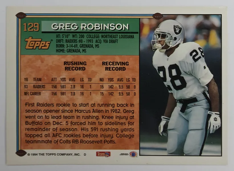 Greg Robinson back