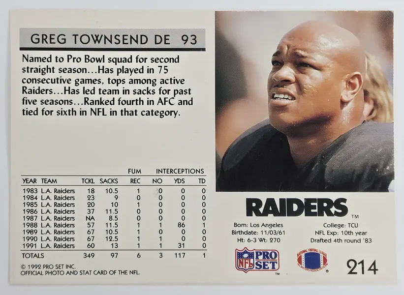 Greg Townsend back