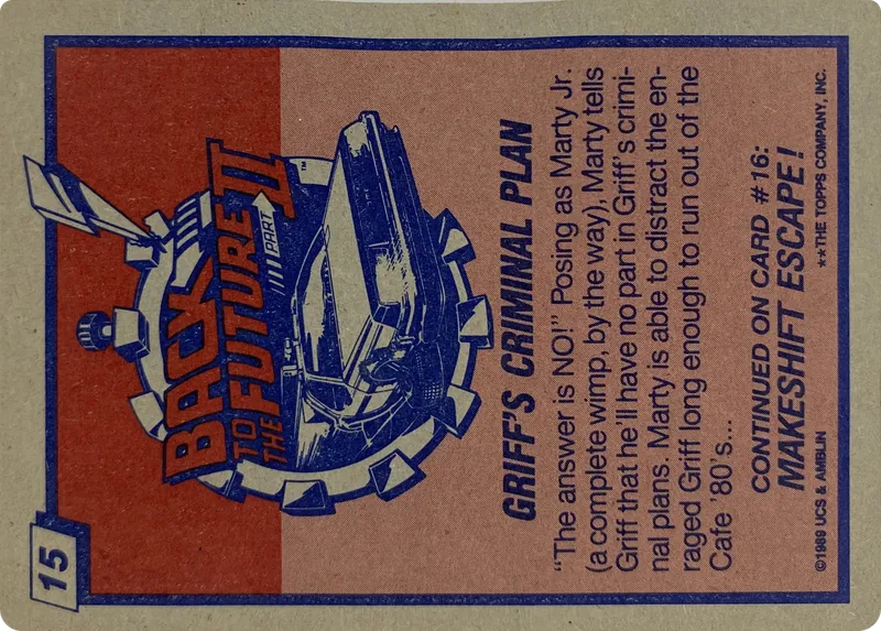 Griff's Criminal Plan #15, back