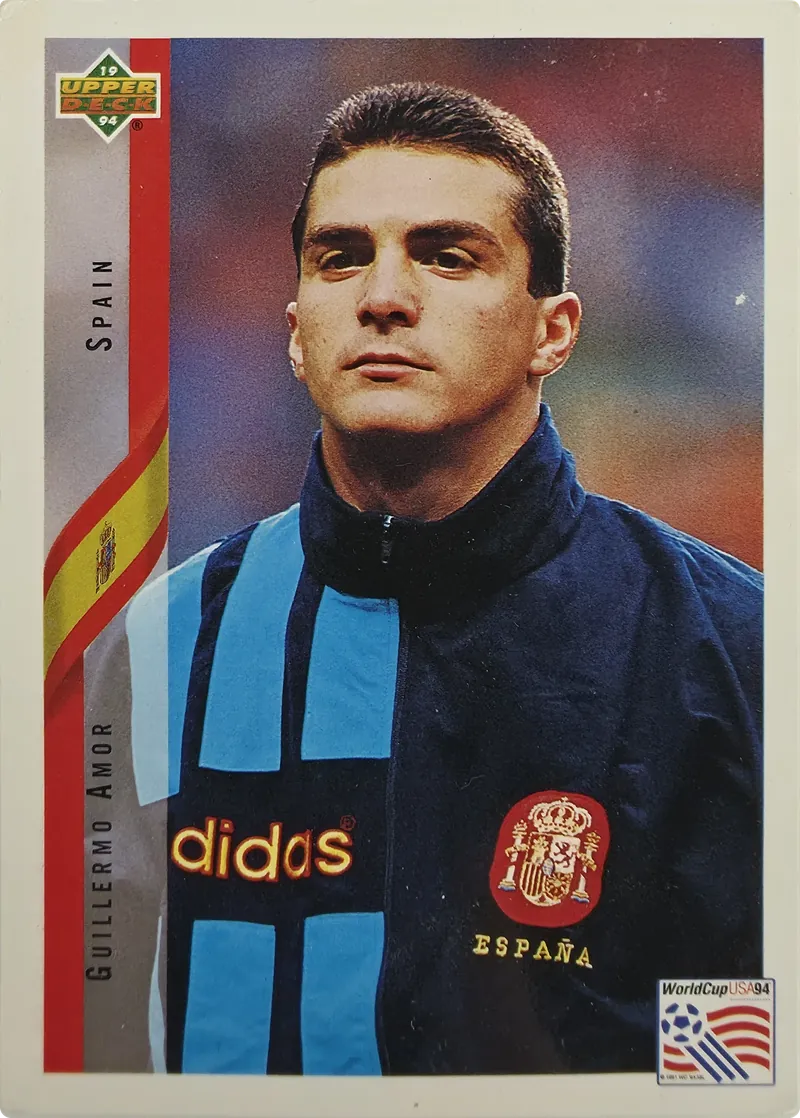 1994 Upper Deck World Cup English/Spanish Guillermo Amor #185 Spain front