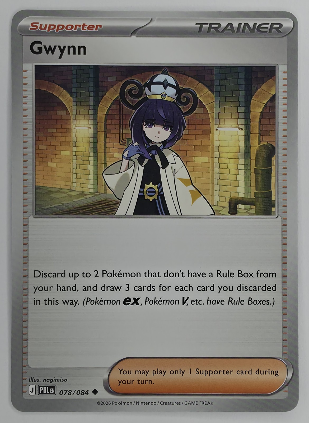 2026 Pokemon Pitch Black Gwynn #078/084 Uncommon front