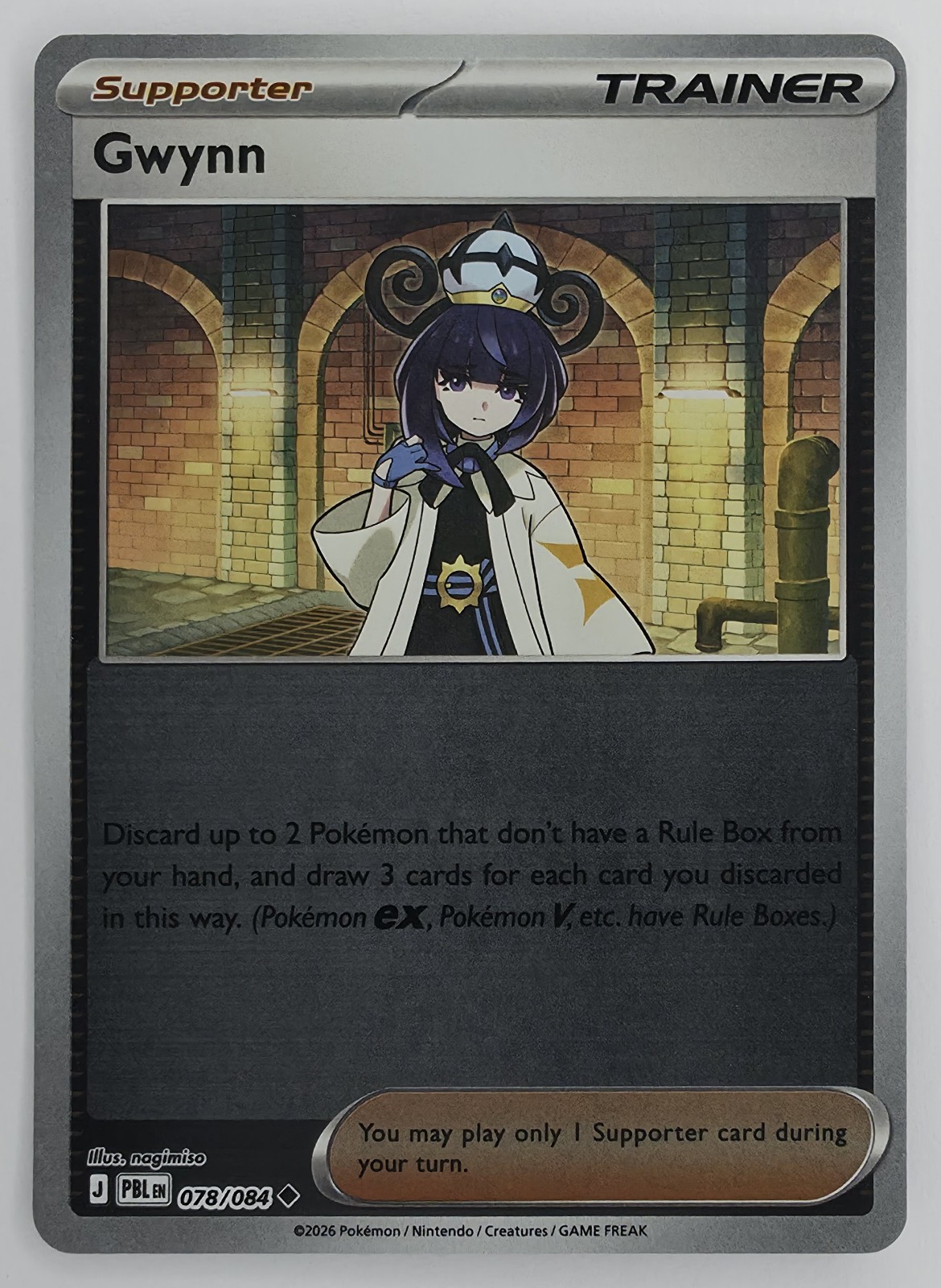 2026 Pokemon Pitch Black Gwynn #078/084 Reverse Holo Uncommon front