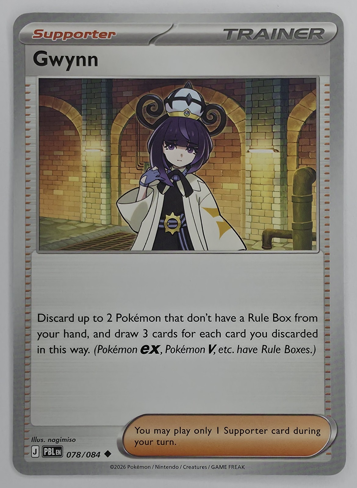2026 Pokemon Pitch Black Gwynn #078/084 Uncommon front