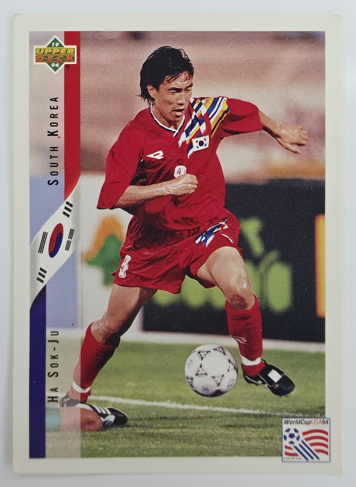 1994 Upper Deck World Cup English/Spanish Ha Sok-Ju #261 South Korea front