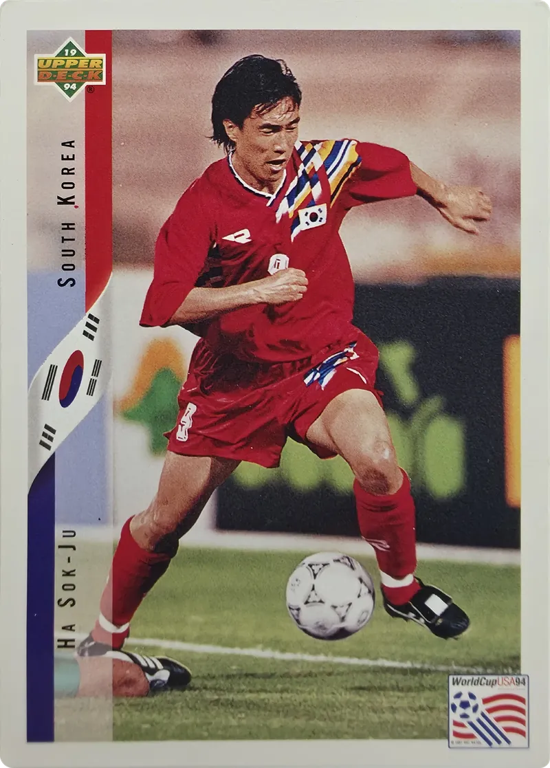 1994 Upper Deck World Cup English/Spanish Ha Sok-Ju #261 South Korea front