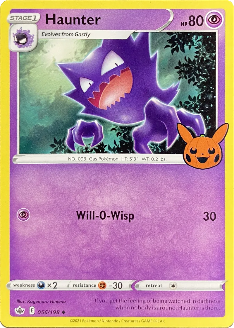 2022 Pokemon Trick or Trade BOOster Bundle Haunter #056/198 Promo front