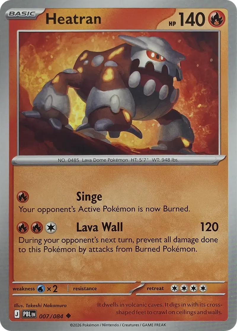 2026 Pokemon Pitch Black Heatran #007/084 Uncommon front