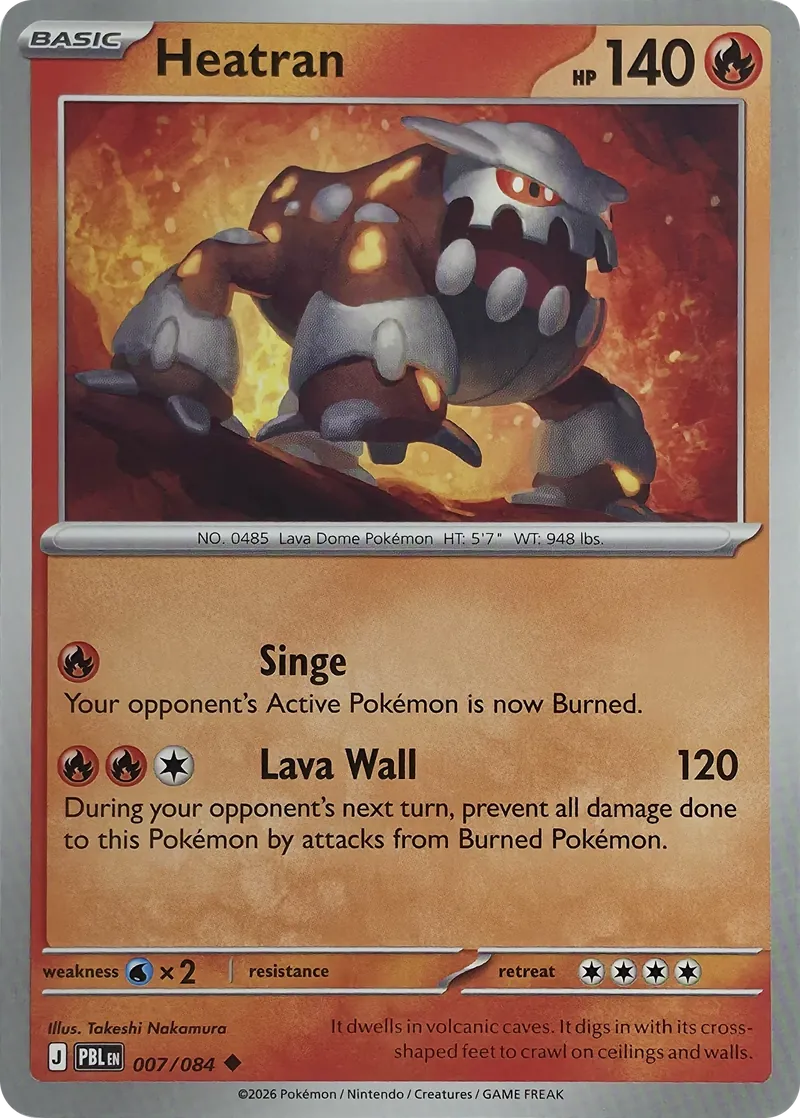 2026 Pokemon Pitch Black Heatran #007/084 Uncommon front