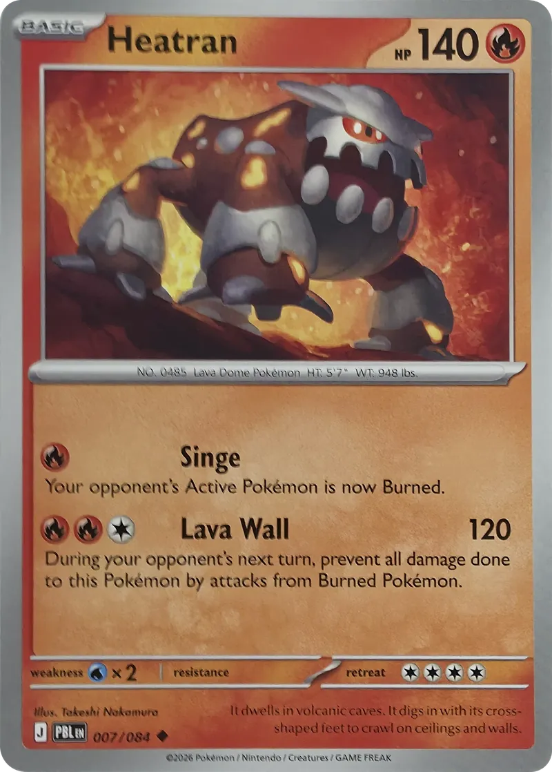 2026 Pokemon Pitch Black Heatran #007/084 Uncommon front