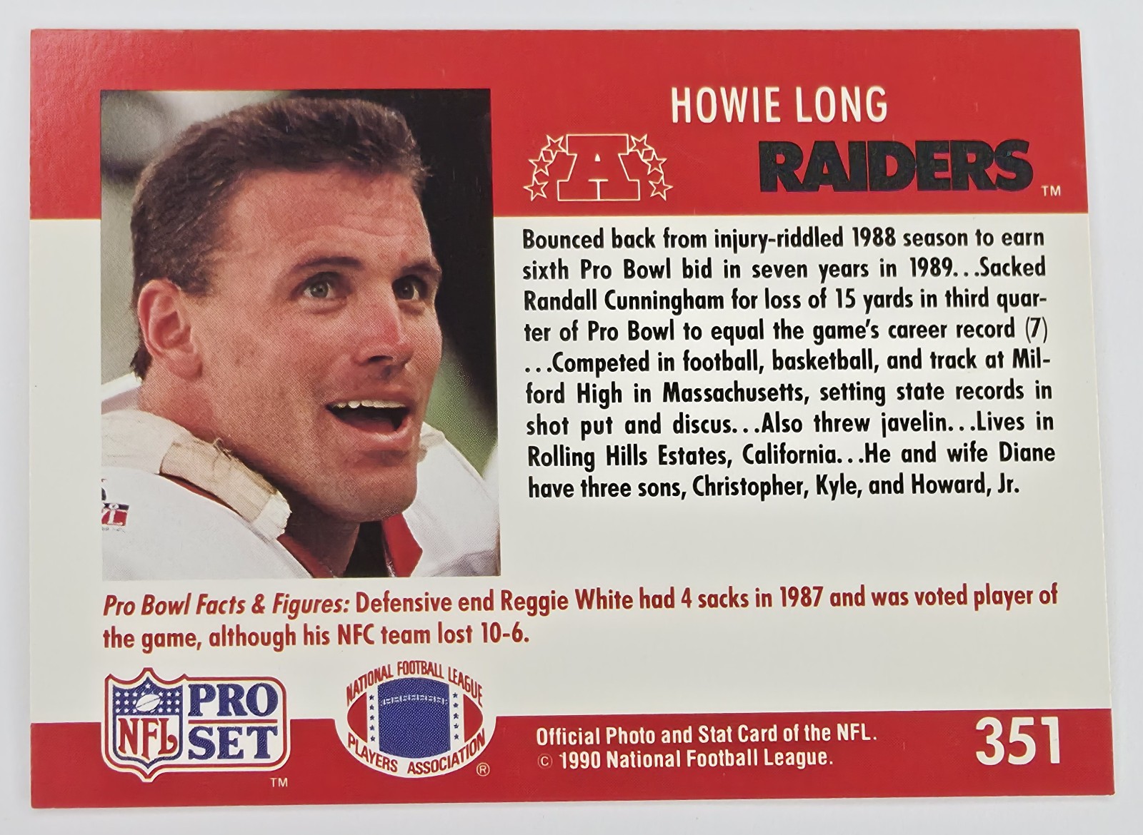 Howie Long back