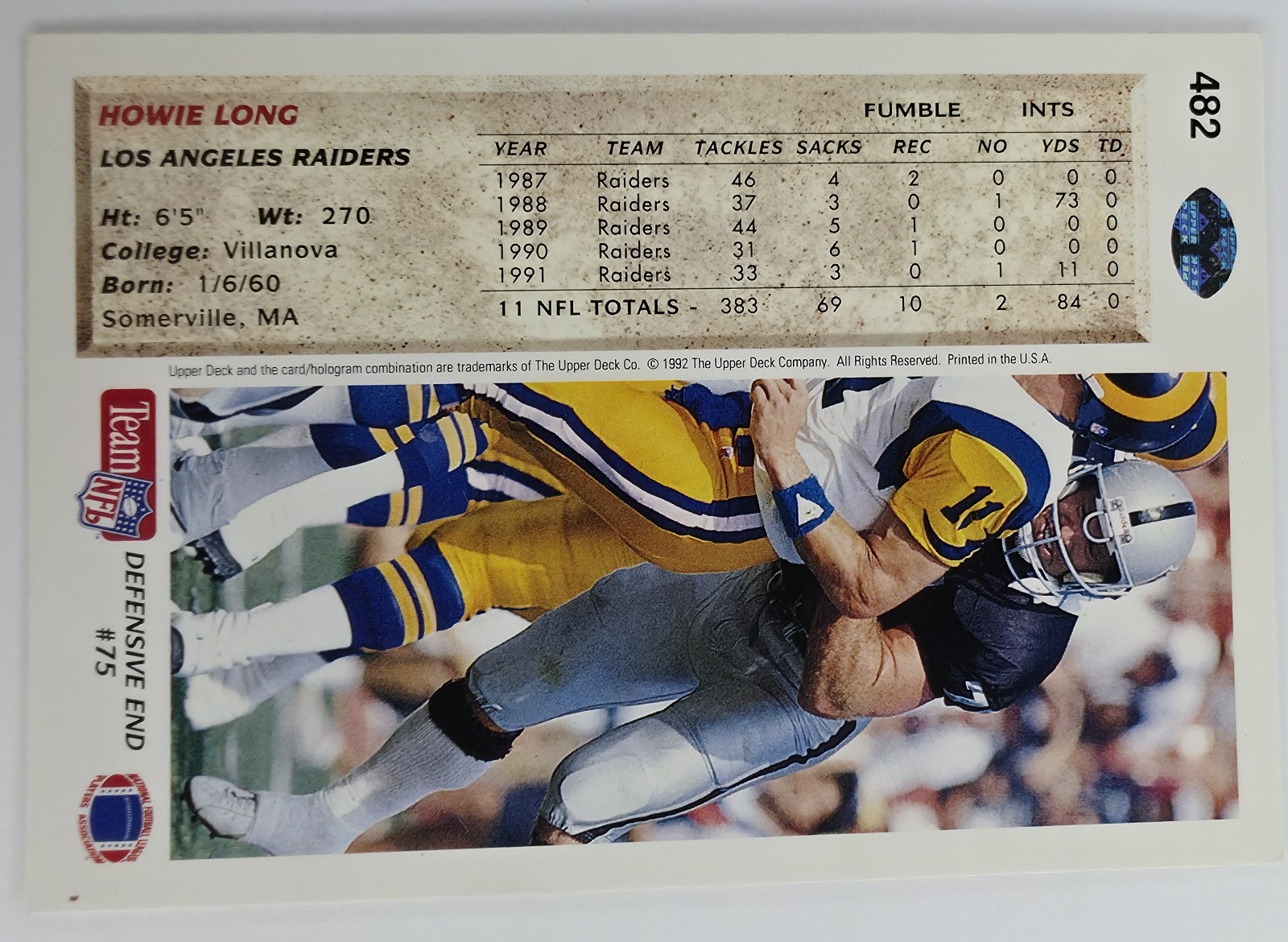Howie Long back