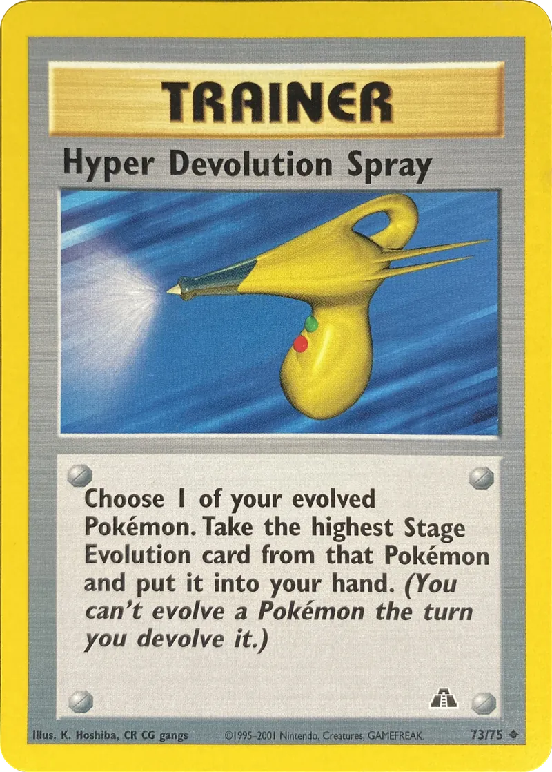 2001 Pokemon Neo Discovery Hyper Devolution Spray #73/75 Uncommon front