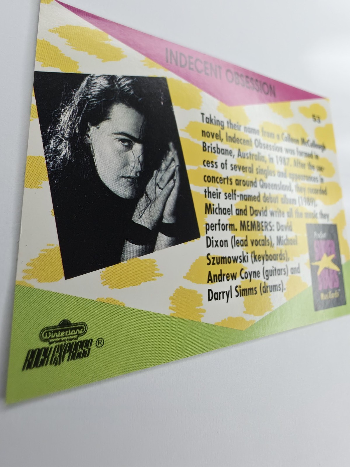1991 Pro Set SuperStars MusiCards Indecent Obsession #53 photo 5