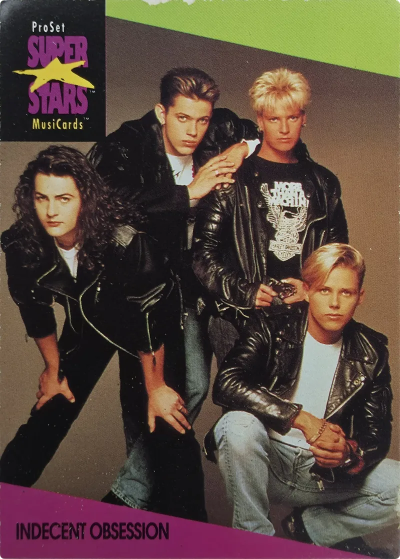 1991 Pro Set SuperStars MusiCards Indecent Obsession #53 front