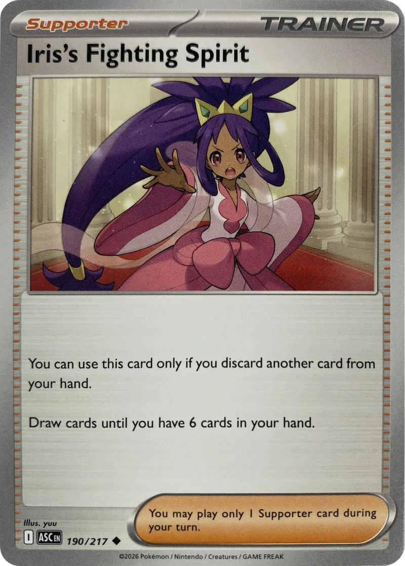 Iris's Fighting Spirit #190/217, front