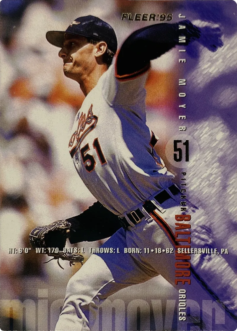 1995 Fleer Jamie Moyer #14 Baltimore Orioles front