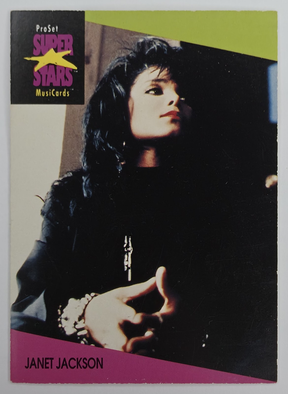 1991 Pro Set SuperStars MusiCards Janet Jackson #57 front
