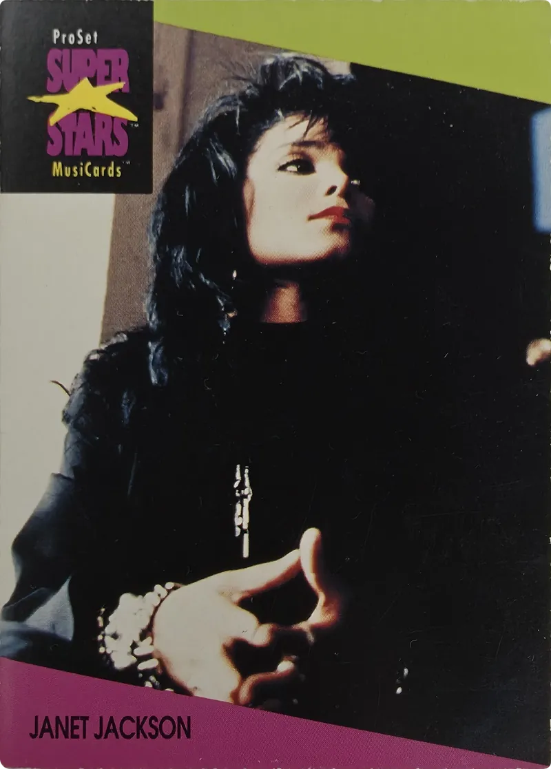 1991 Pro Set SuperStars MusiCards Janet Jackson #57 front
