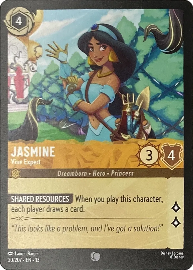 2026 Disney Lorcana Attack of the Vine! Jasmine - Vine Expert #20/207 Common front
